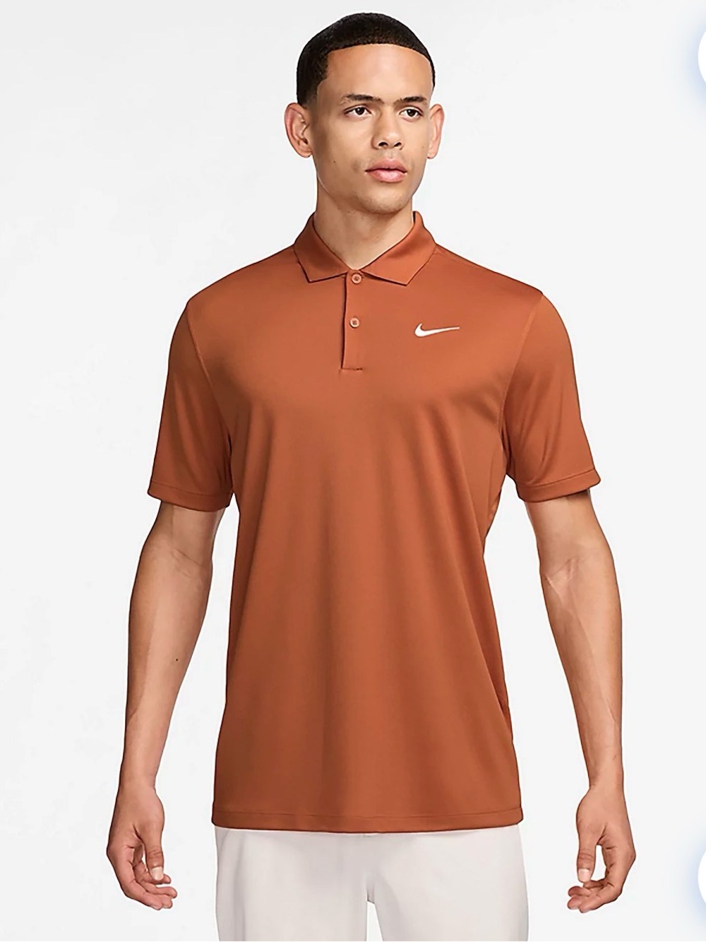 EUC Nike Men’s Burnt Orange Polo with White Swoosh Sz XL